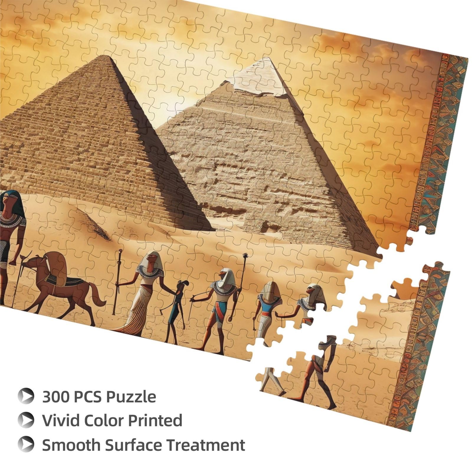 Ancient Egypt Puzzles 300 Pieces Personalized Jigsaw Puzzles Photos Puzzle for Family Picture Puzzle for Adults Wedding Birthday (29.5
