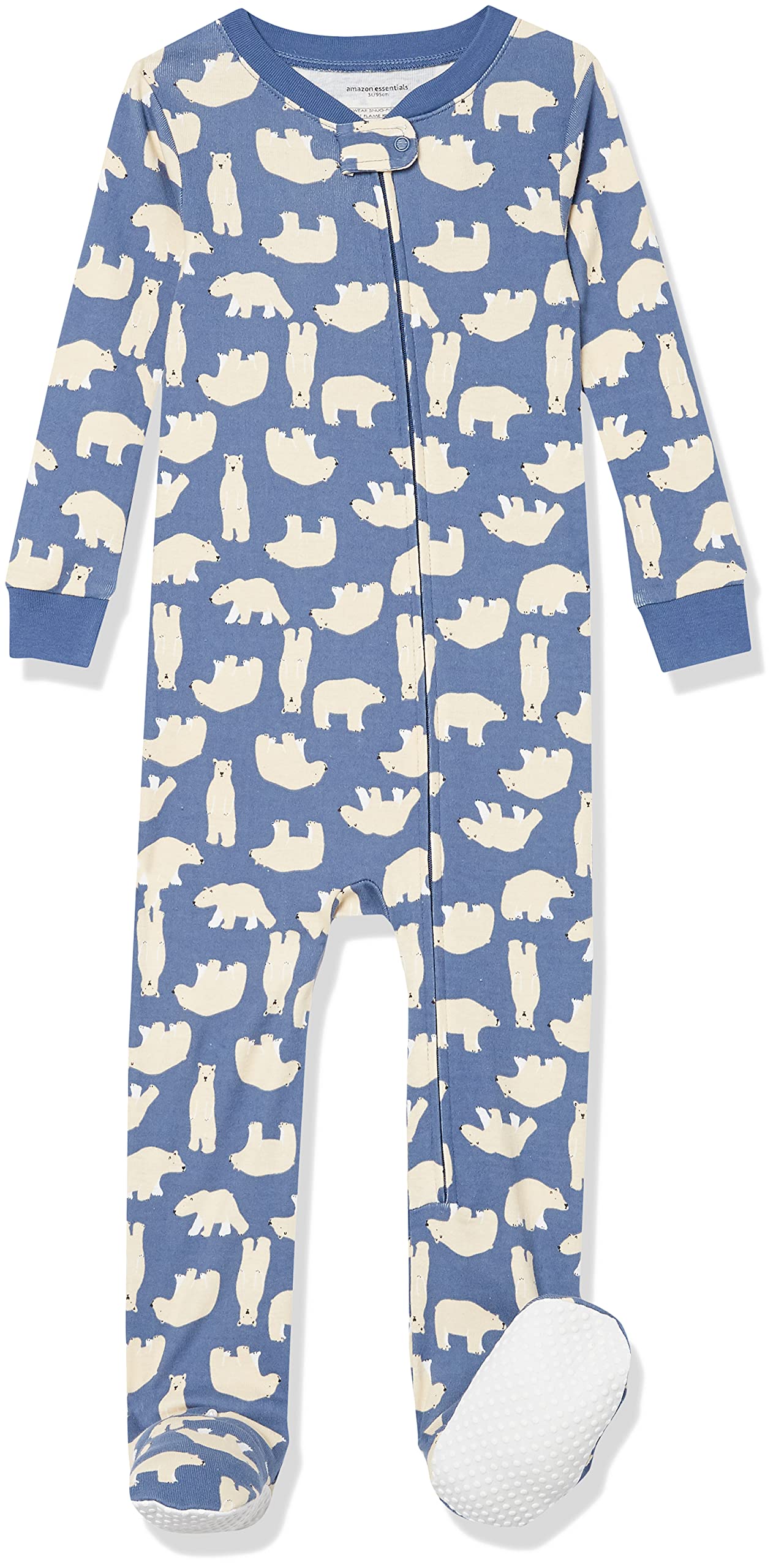 Amazon Essentials Unisex Toddlers and Babies' Snug-Fit Cotton Footed Sleeper Pajamas, Multipacks