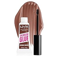 NYX PROFESSIONAL MAKEUP The Brow Glue, Extreme Hold Tinted Eyebrow Gel - Medium Brown