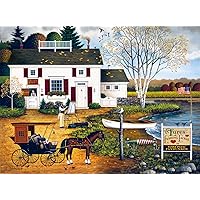 Charles Wysocki - Birch Point Cove - 1000 Piece Jigsaw Puzzle for Adults Challenging Puzzle Perfect for Game Night - Finished Size is 26.75 x 19.75