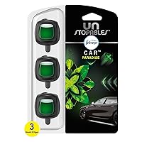 Febreze Car Air Fresheners, Unstopables Paradise Scent, Fighter for Strong Odor, Car Vent Clips (3 Count)