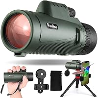40X60 Monocular Telescope with Smartphone Holder & Upgraded Tripod, 2024 BAK4 Prism FMC Monoculars for Adults Kids, HD Monocular Scope for Bird Watching Hiking Concert Camping Travelling