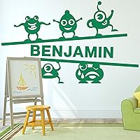 Funny Colorful Cartoon Monsters for Boys Room Design - Personalized Cartoon Monsters Sticker - Cartoon Monsters Sticker for Kids 46x77 in inches