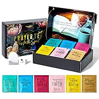 Gourmet, Tea Affirmations Christian Prayer Gift Set, Includes 6 Flavours of Tea with Bible Verses from Psalms and Other Books to Rejoice, Pack of 90