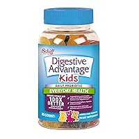 Probiotic Gummies For Digestive Health, Daily Probiotics For Kids, Support For Occasional Bloating, Minor Abdominal Discomfort & Gut Health, 80ct Natural Fruit Flavors