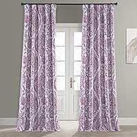 HPD Half Price Drapes Printed Room Darkening Curtains for Bedroom, Living Room 50 X 108 (1 Panel), BOCH-KC16072F-108, Tea Time Cranberry