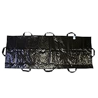 Primacare BB-3201 Body Bag Stretcher Combo with 8 Side Handles and Center Zipper, Waterproof Bags for Outdoor Camping Hiking and Sleeping, Polyethylene Cadaver Disaster Pouch, 90