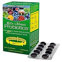 Dr. Ohhira’s Probiotics Original Formula with 3 Year Fermented Prebiotics, Live Active Probiotics and The only Product with Postbiotic Metabolites, 100 Capsules