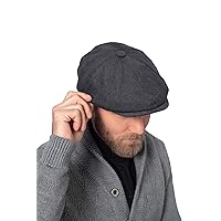 HATSQUARE Flat Wool Men's Newsboy Cap