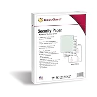 DocuGard Advanced Medical Security Paper for Printing Prescriptions and Preventing Fraud, CMS Approved, 7 Security Features, Laser and Inkjet Safe, Green, 8.5 x 11, 24 lb., 500 Sheets (04542)