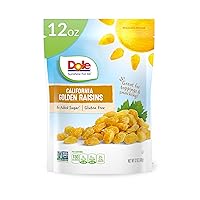 Dole California Golden Raisins, Dried Fruit, Healthy Snack, 12 Oz (Pack of 2)