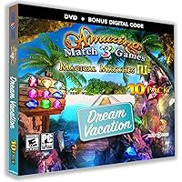 Legacy Games Match-3 Games for PC: Magical Matches Vol. 3 (10 Game Pack) - PC DVD with Digital Download Codes