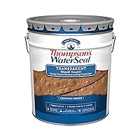 Thompson’s WaterSeal Transparent Waterproofing Wood Stain and Sealer, Chestnut Brown, 5 Gallon