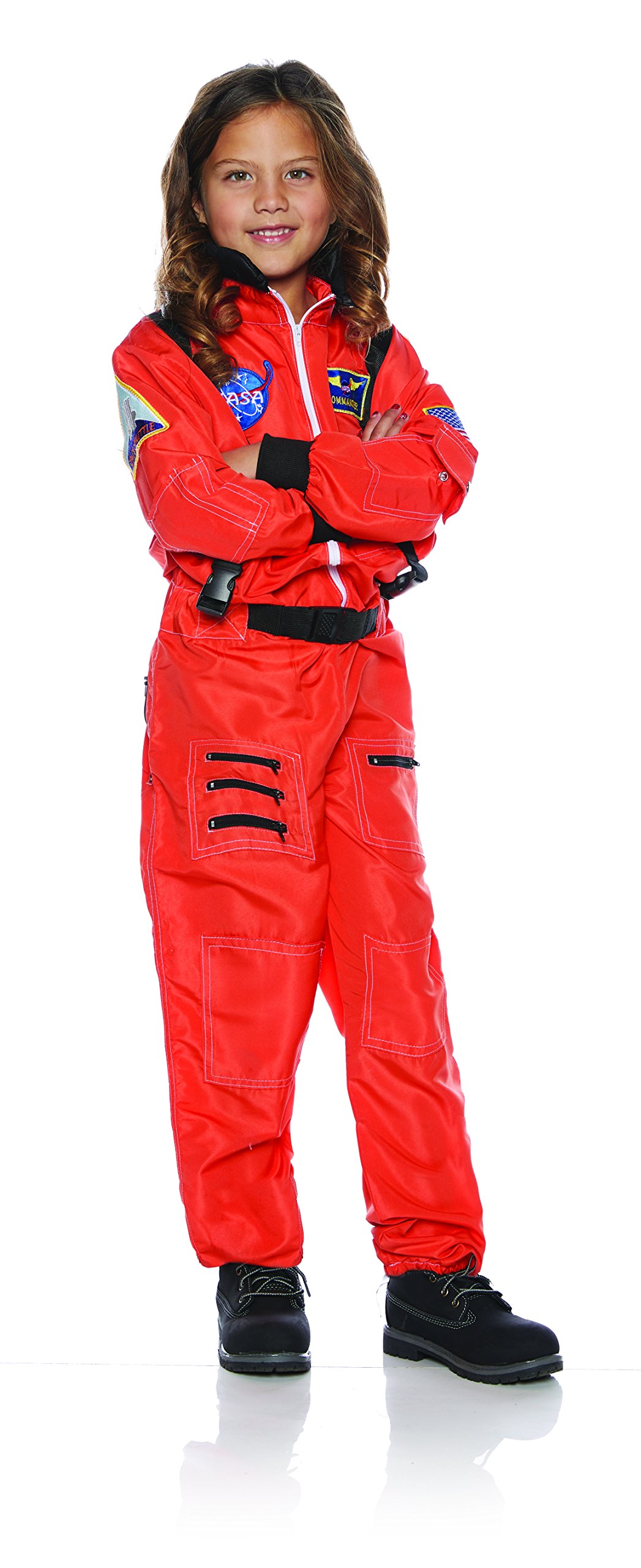 Underwraps Children's Astronaut Costume - Orange, Large (10-12)