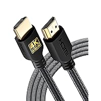 4K HDMI Cable 10 ft | High Speed Hdmi Cables, Braided Nylon & Gold Connectors, 4K @ 60Hz, Ultra HD, 2K, 1080P, ARC & CL3 Rated | for Laptop, Monitor, PS5, PS4, Xbox One, Fire TV, & More