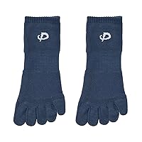 Phiten Sports Socks, Five Toes, Ankle (2 Foot St), Navy, 9.8 - 10.6 inches (25 - 27 cm)