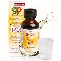 Liquid Iron Supplement for Infants Babies and Toddlers – Sugar Free Iron Drops with Folic Acid, Vitamin B6 and B12 | Certified Vegetarian | Non-GMO | Gluten Free & Tummy Gentle | Ages 4 & Under