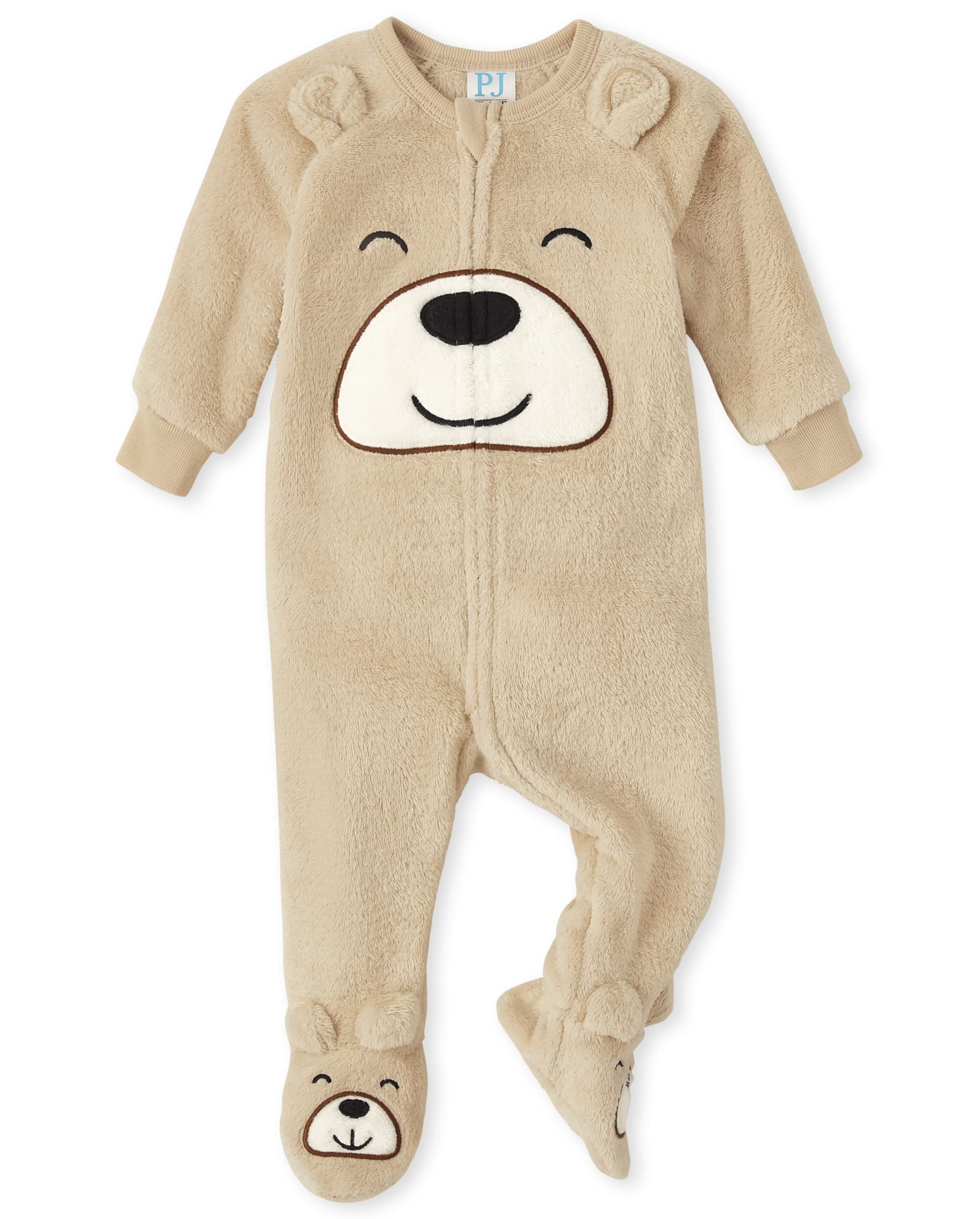 The Children's Place Baby and Toddler Fleece Zip-Front One Piece Footed Pajama