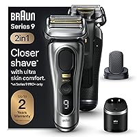Braun Series 9 PRO+ Electric Razor for Men, 5 Pro Shaving Elements and Shave-Preparing ProComfort Head for Closeness & Skin Comfort, 6in1 SmartCare Center, Wet or Dry Use, Charging Stand, 9597cc
