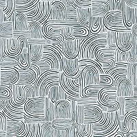 Tempaper Dark Harbor Swell Removable Peel and Stick Wallpaper, 20.5 in X 16.5 ft, Made in The USA