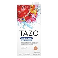 Tazo Unsweetened Iced Herbal Tea Concentrate For a Refreshing Iced Beverage Passion with tropical flavors 32 oz