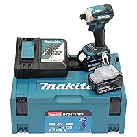 Makita DTD171RTJ cordless impact wrench 18 V / 5.0 Ah / 180 Nm, 2 batteries + charger in MAKPAC