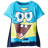 Nickelodeon Boys' Toddler Spongebob Squarepants Tee Shirt with Cape