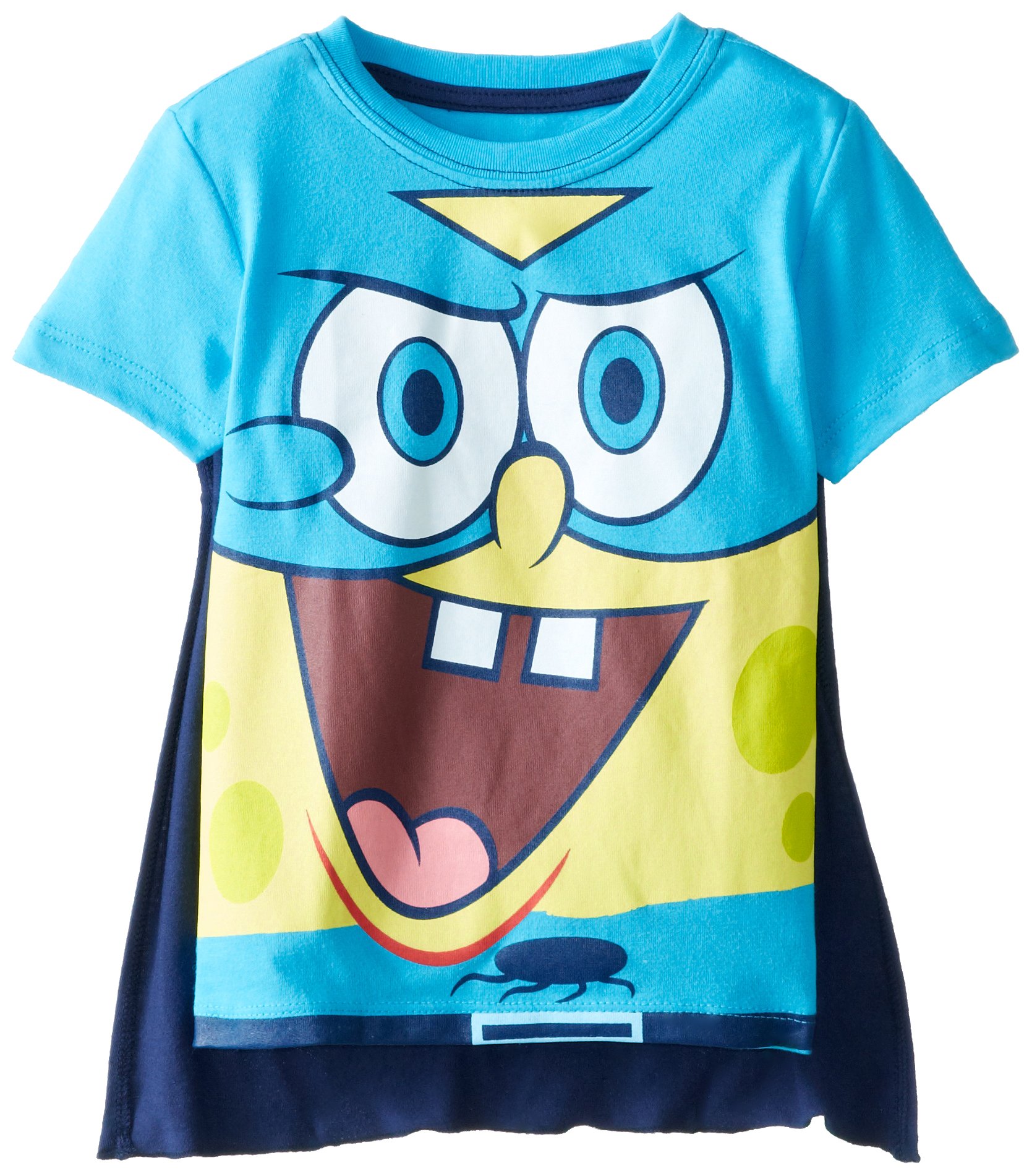 Nickelodeon Boys' Toddler Spongebob Squarepants Tee Shirt with Cape