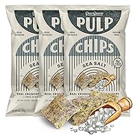Pulp Pantry Grain Free Veggie Tortilla Chips, Corn Free, Potato Free, Grain Free, Gluten Free, Non GMO, High Fiber, Low Net Carbs, Vegan, Paleo Snack Food (Sea Salt, 3 Pack)