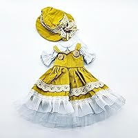 BJD Dolls Clothes Dress Set for 1/6 11-12inch 30cm BJD Dolls (014 Yellow Dress with hat)