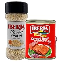 Iberia Corned Beef, 12 oz + Iberia Onion Minced, 7 oz.