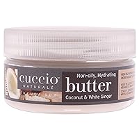 Cuccio Naturale Butter Babies - Ultra-Moisturizing, Renewing Scented Body Cream - Deep Hydration For Dry Skin Repair - Made With All Natural Ingredients - Tower Coconut & White Ginger - 1.5 Oz