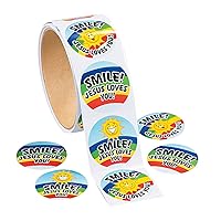 Smile Jesus Loves You Stickers - 100 Pack - Bible Stickers for Kids - VBS, Sunday School Supplies