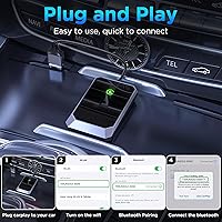 Wireless Carplay Adapter, Converts Wired to Wireless carplay Adapter for iPhone, Wireless Control Plug & Play Carplay for Cars from 2017 & for Apple iPhone iOS 10+