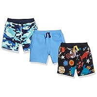 Amazon Essentials Boys and Toddlers' French Terry Knit Shorts (Previously Spotted Zebra), Multipacks