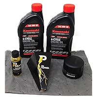 10W-30 Oil Change Kit for Kawasaki 49065-0721 and Fuel Treatment