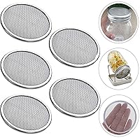 12 Pack 316 Stainless Steel Sprouting Mesh Lids for 3.38 Inch Wide Mouth Mason Jar,Filter Stainer Bean Sprout Sieve Lids,NO JAR NO RING QurHapzy