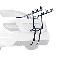 ALLEN Deluxe 3-Bike Trunk Mount Rack, Blk/ Silver