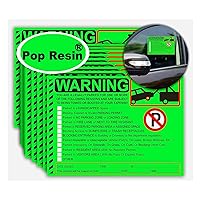Parking Violation Stickers Notice Parking Violation Stickers Tow Warning You are Illegally Parked Multi Reasons 50 pcs Private Parking Warning Sticker for Car Window Fluorescent Green 5.5X7.5 inch