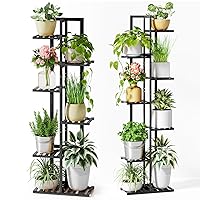 Bamboo Plant Stands 6 Tier Black And 7 Tier Black