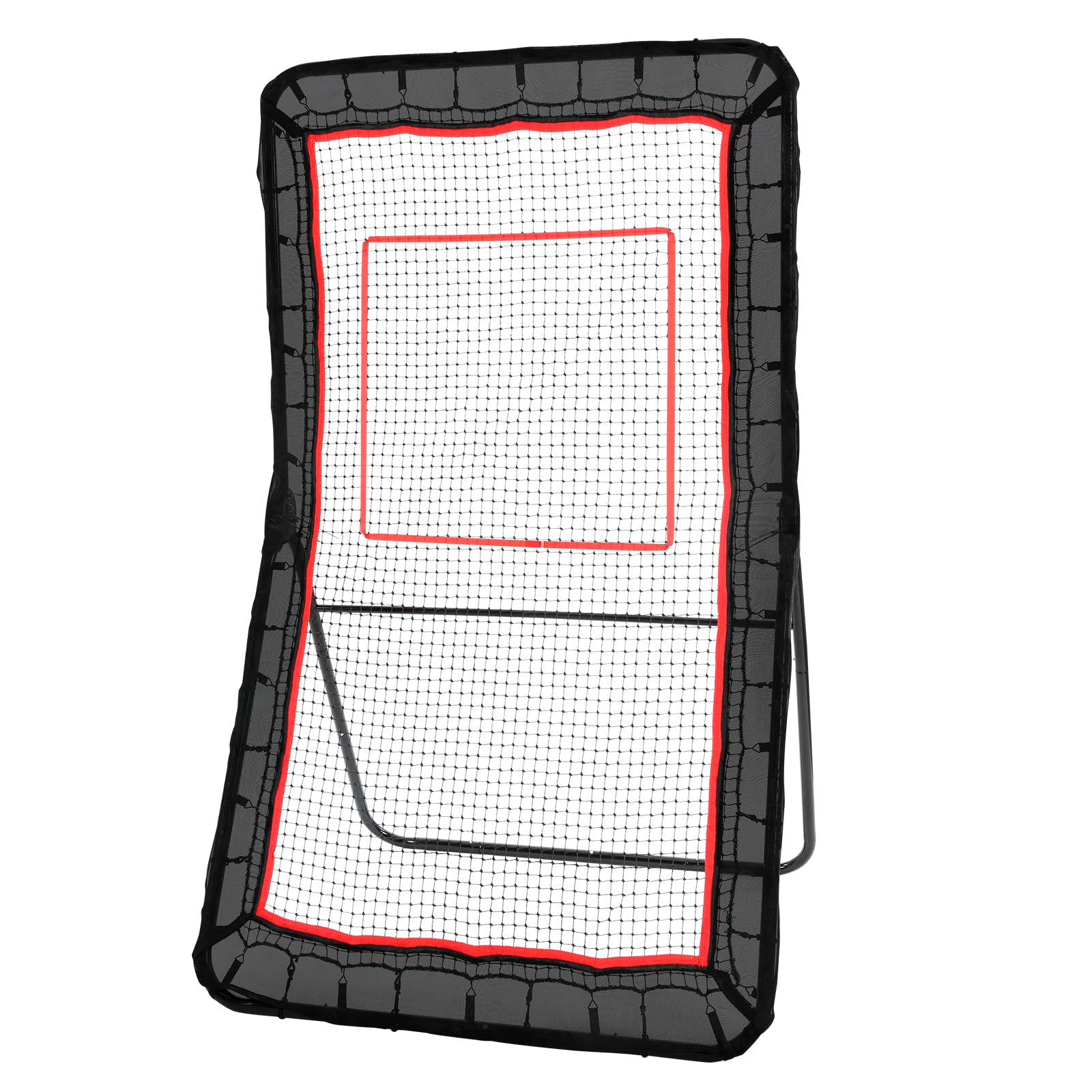 VEVOR Lacrosse Rebounder for Backyard, Volleyball Bounce Back Net, Pitchback Throwback Baseball Softball Return Training Screen, Adjustable Angle Shooting Practice Training Wall with Target