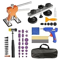 Torin Dent Removal Kit 56 PCS,Paintless Dent Repair Tool with Adjustable Golden Lifter,Bridge Indentation Puller，for Auto Body Dents,Door Ding,Hail Damage Dent Removal,ATRWH056B