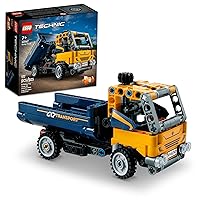 LEGO Technic Dump Truck 42147, 2in1 Toy Set, Construction Vehicle Model to Excavator Digger, Engineering Toys, Gift for Kids, Boys, Girls Ages 7 Plus