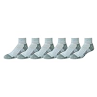 Amazon Essentials Men's Performance Cotton Cushioned Athletic Ankle Socks, 6 Pairs