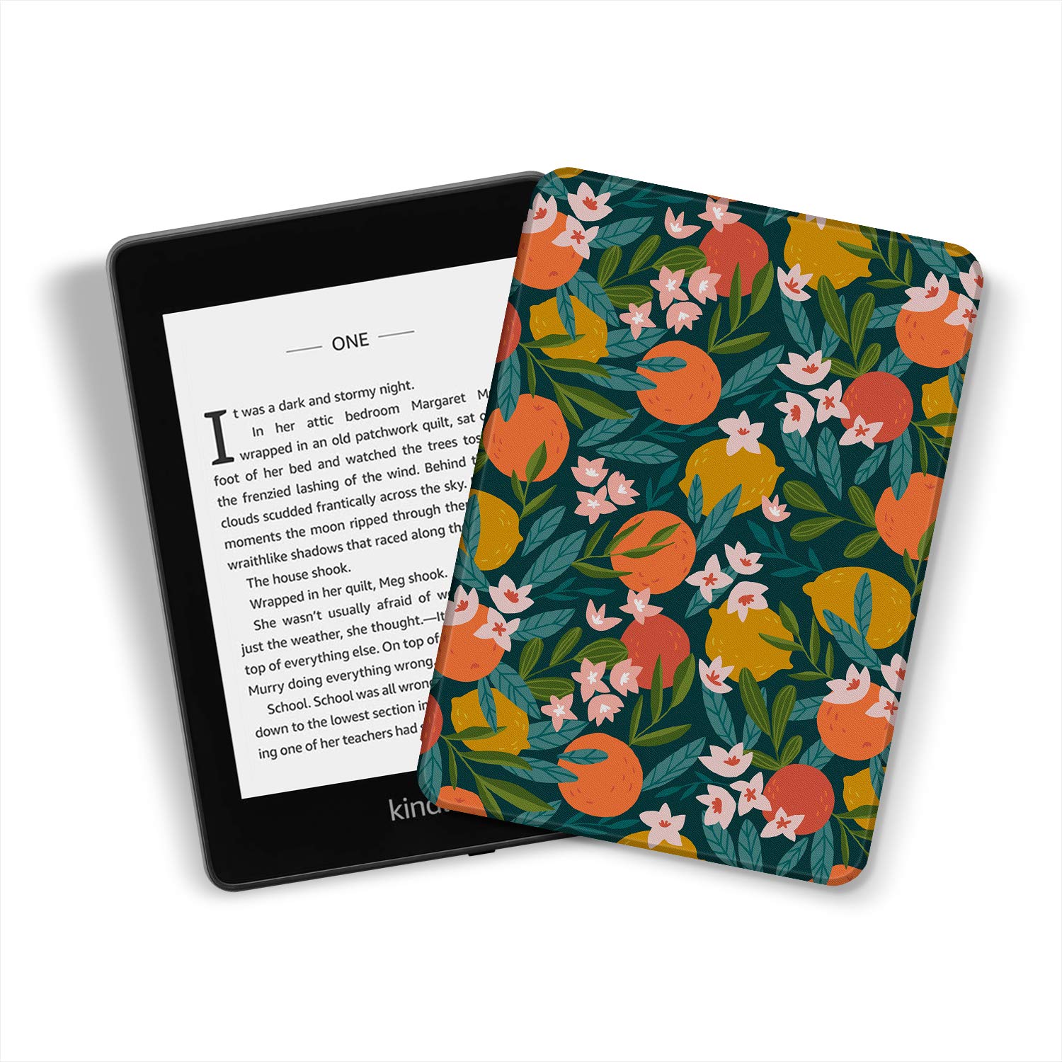 Ayotu Water-Safe Case for Kindle Paperwhite 2018 - PU Leather Smart Cover with Auto Wake/Sleep - Fits Amazon All-New Kindle Paperwhite Leather Cover (10th Generation-2018)，K10 The Flowers and Fruits