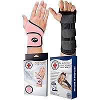 Dr. Arthritis Bundle: Wrist Support (Pink) + Carpal Tunnel Wrist Brace (Left)