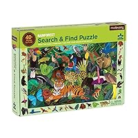 Mudpuppy Rainforest — 64 Piece Search & Find Puzzle Jigsaw Puzzle Featuring Diverse and Exotic Rainforest Animals and Over 40 Hidden Images to Find for Ages 4+