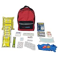 Ready America 70180 72 Hour Emergency Kit, 1-Person, 3-Day Backpack, Includes First Aid Kit, Survival Blanket, Emergency Food Portable Disaster Preparedness Go-Bag for Earthquake, Fire, Flood