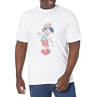 Disney Big & Tall Vintage Pinocchio Men's Tops Short Sleeve Tee Shirt