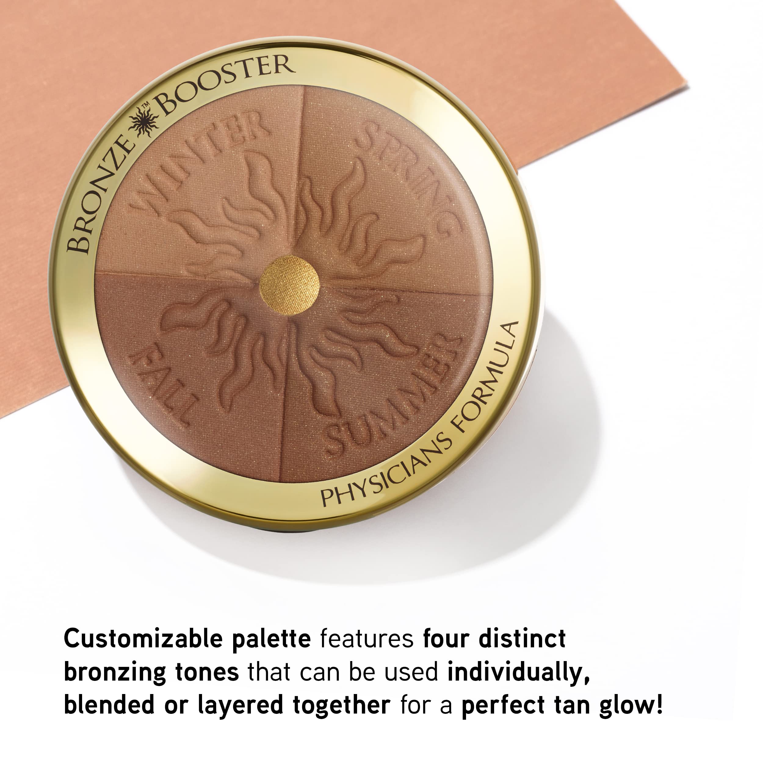 Physicians Formula Bronze Booster Glow-Boosting Season-to-Season Medium-to-Dark Bronzer Makeup Powder, Dermatologist Approved